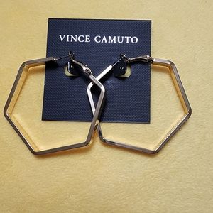 Vince Camuto Geometric Gold Hoop Earrings